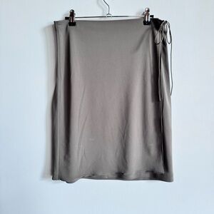 Kenneth Cole Green(ish) Tie Front Pencil Skirt